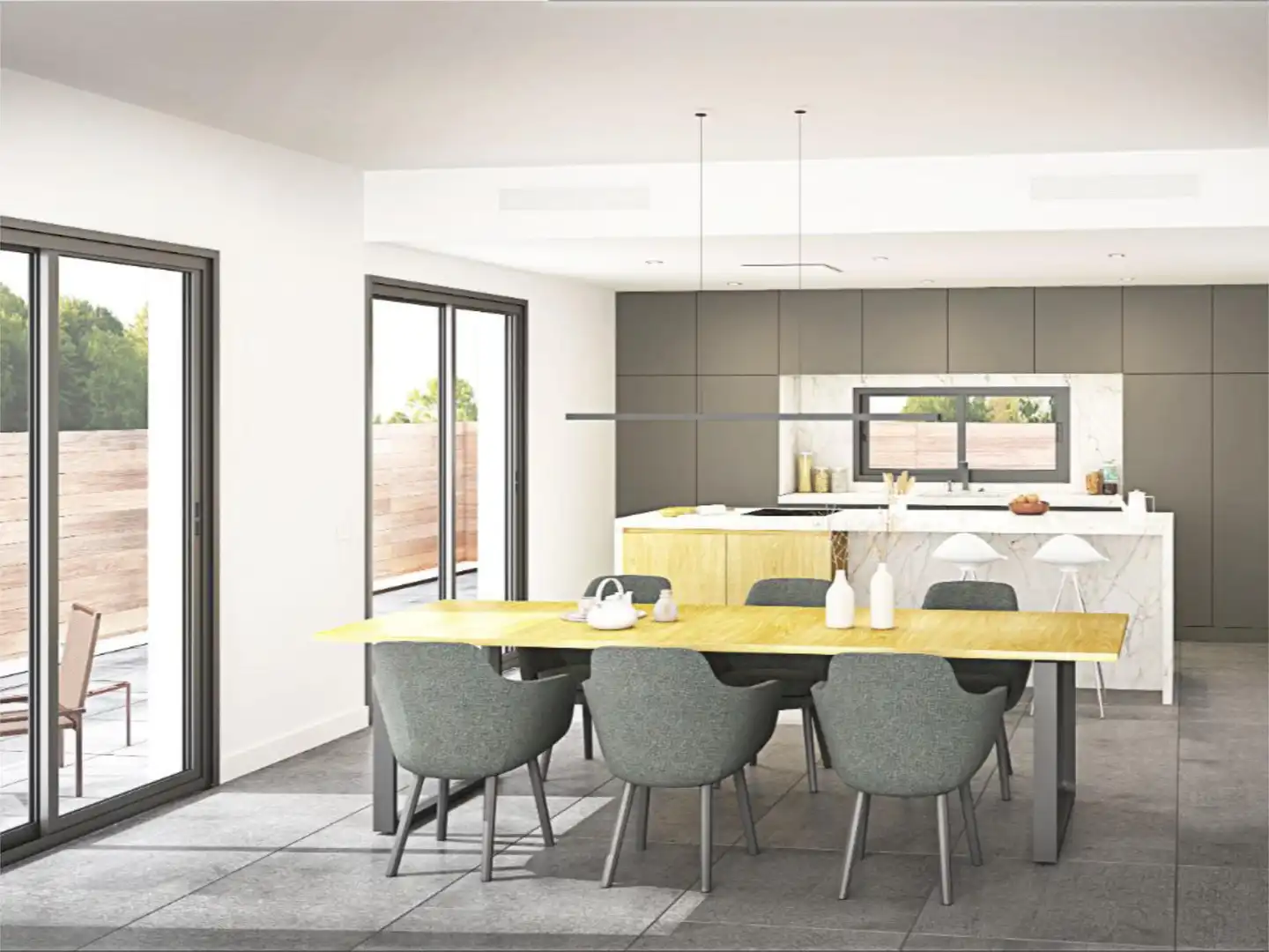 Flat for sale in Carrer Riera de Begues, 2, Mas Alba Dining room of Flat for sale in Sant Pere de Ribes with Air Conditioner, Heating and Private garden