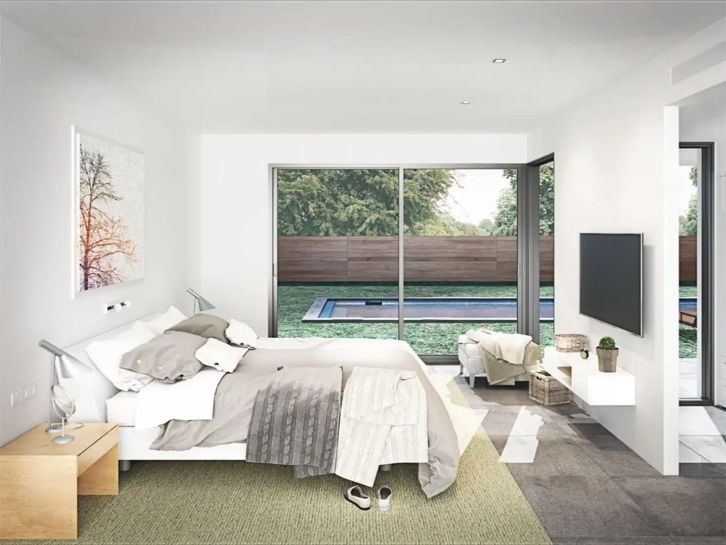 Flat for sale in Carrer Riera de Begues, 2, Mas Alba Bedroom of Flat for sale in Sant Pere de Ribes with Air Conditioner, Heating and Private garden