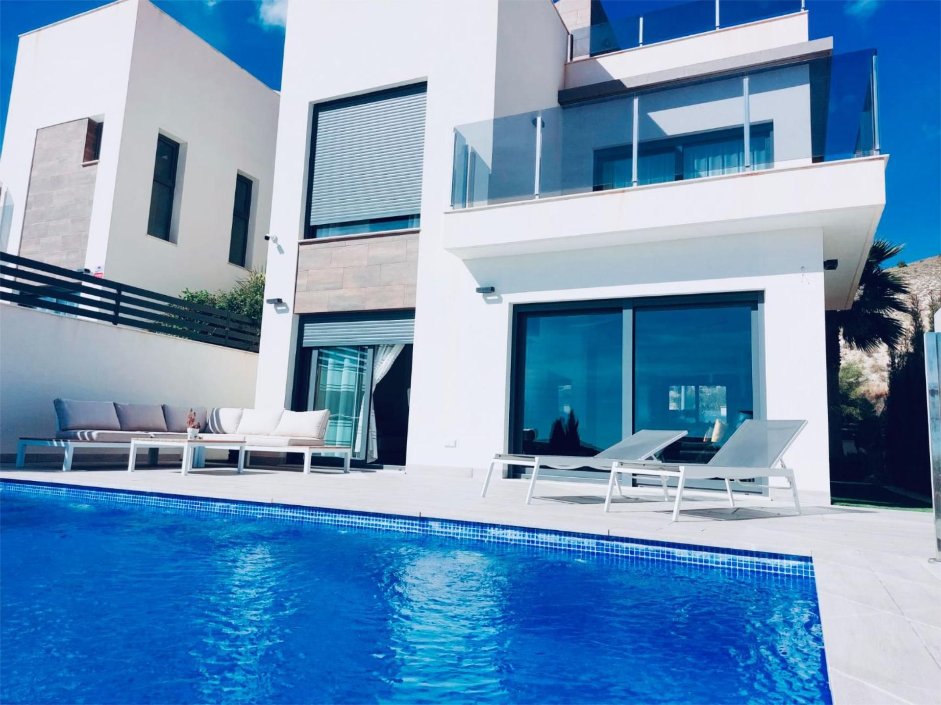 Swimming pool of Flat for sale in Finestrat  with Air Conditioner, Heating and Private garden