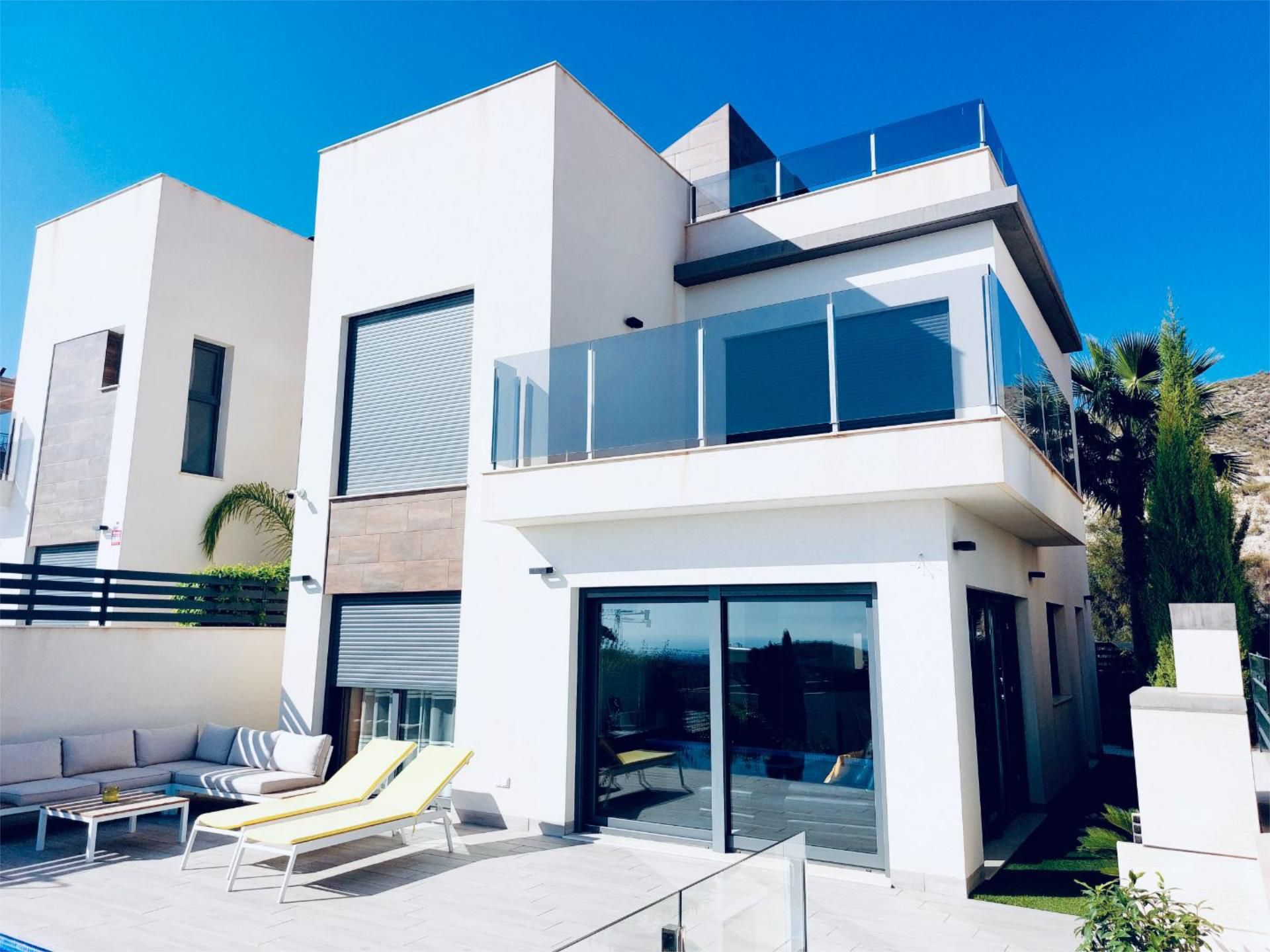 Exterior view of House or chalet for sale in Finestrat  with Air Conditioner, Terrace and Swimming Pool