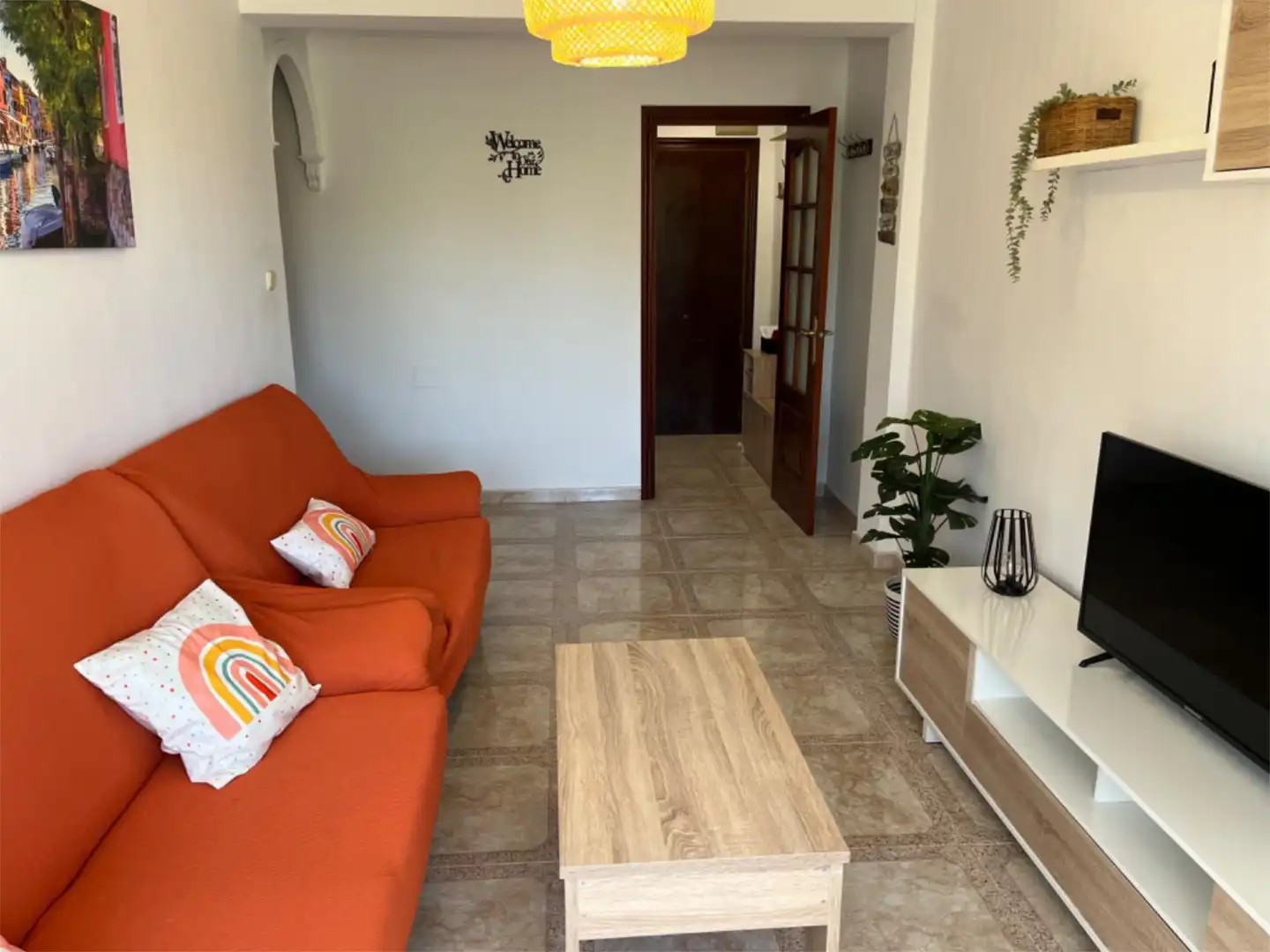 Living room of Flat for rent in Cádiz  with Air Conditioner and Furnished