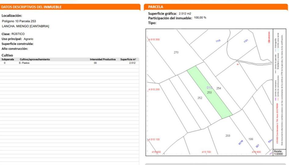 Land for sale in Miengo pueblo, Cantabria - image 1 Photo 1 of Land for sale in Miengo pueblo, Cantabria
