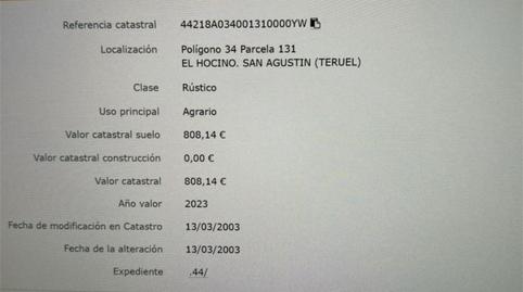 Photo 2 of Land for sale in San Agustín, Teruel