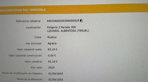 Photo 3 of Land for sale in San Agustín, Teruel