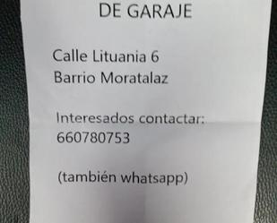 Garatge de lloguer a Calle Lituania, 6, Media Legua