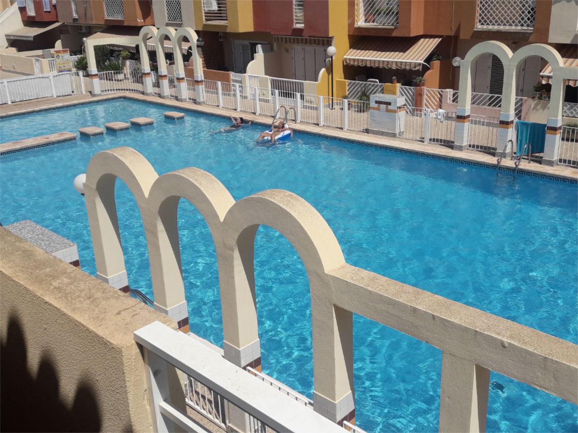 Swimming pool of Flat for sale in San Javier  with Air Conditioner, Private garden and Parquet flooring