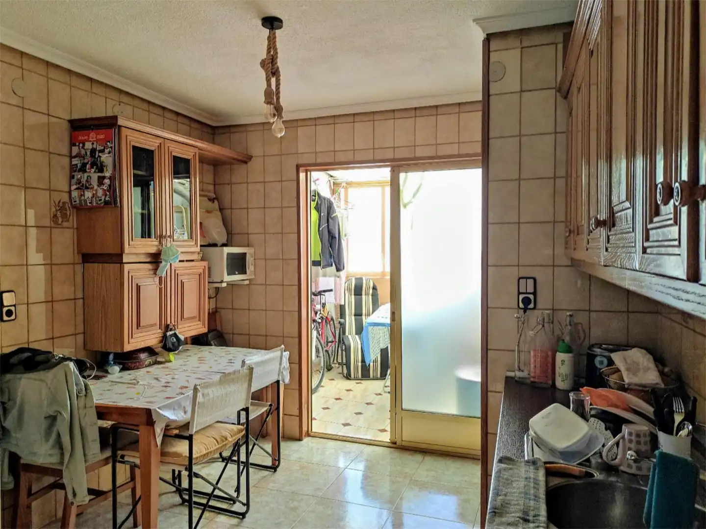 Room in Carril de la Torre, 18, Puente Tocinos Kitchen of Flat for share in Murcia with Private garden and Furnished