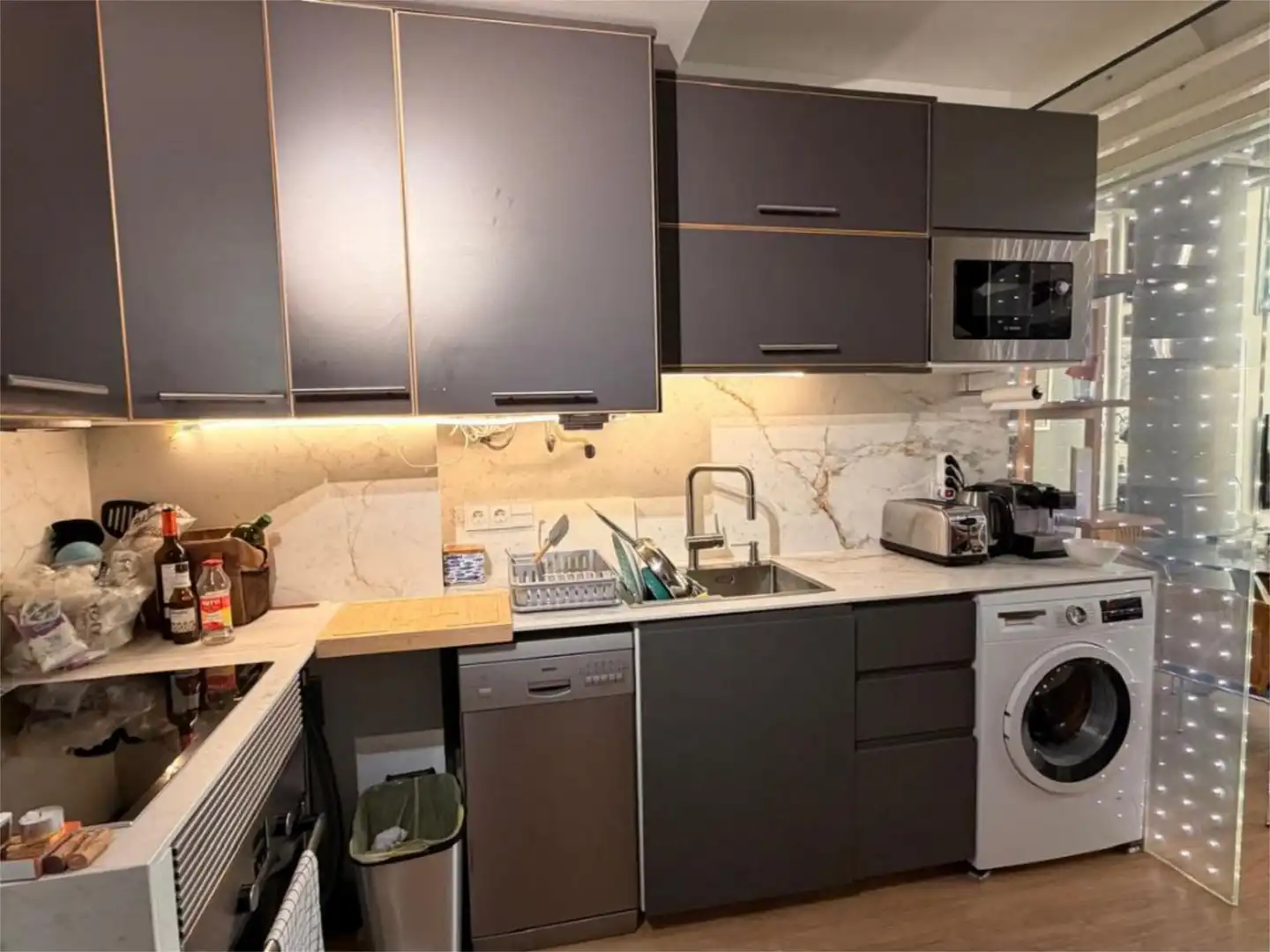 Cocina de Loft de alquiler en San Sebastián de los Reyes con Aire acondicionado, Calefacción y Jardín privado