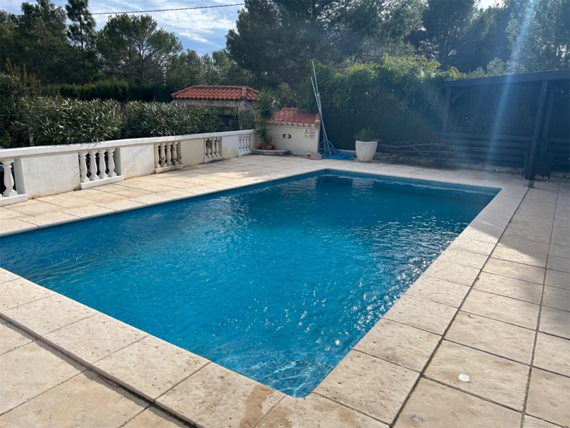 Swimming pool of House or chalet for sale in Godelleta  with Air Conditioner, Terrace and Swimming Pool