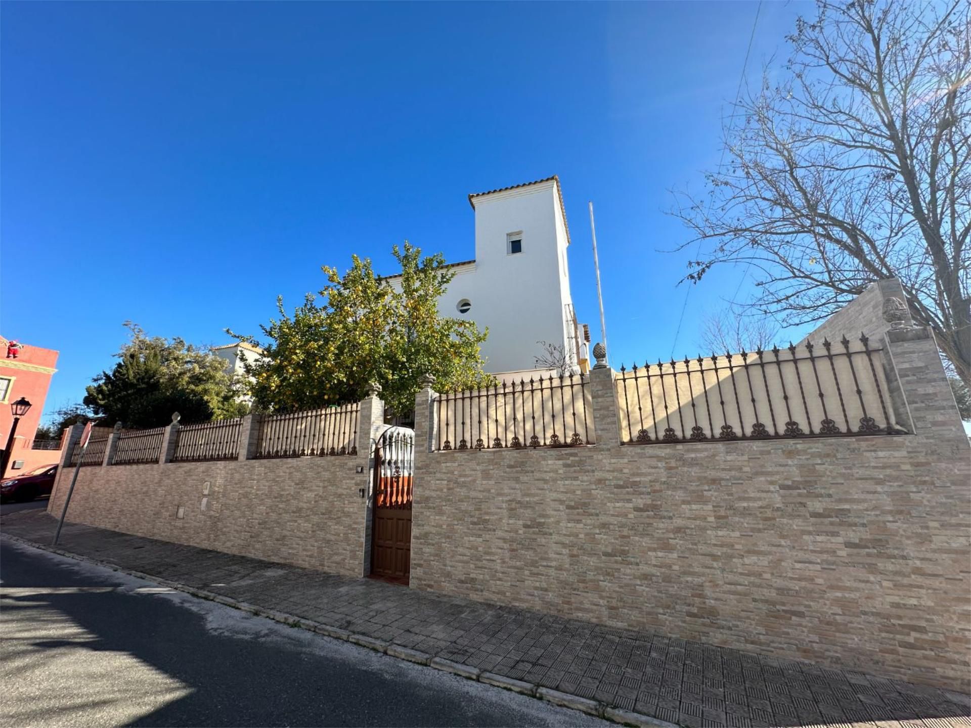 Exterior view of House or chalet for sale in Salteras  with Air Conditioner, Terrace and Swimming Pool