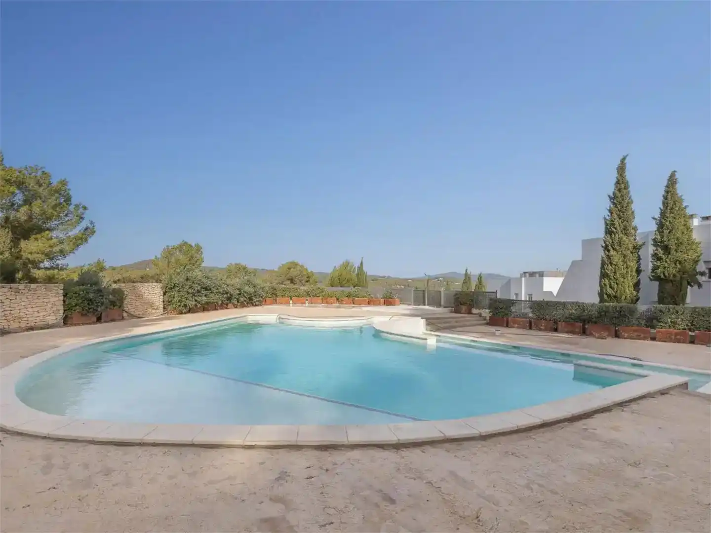 Swimming pool of Detached homes for rent in Sant Josep de sa Talaia  with Air Conditioner, Heating and Balcony