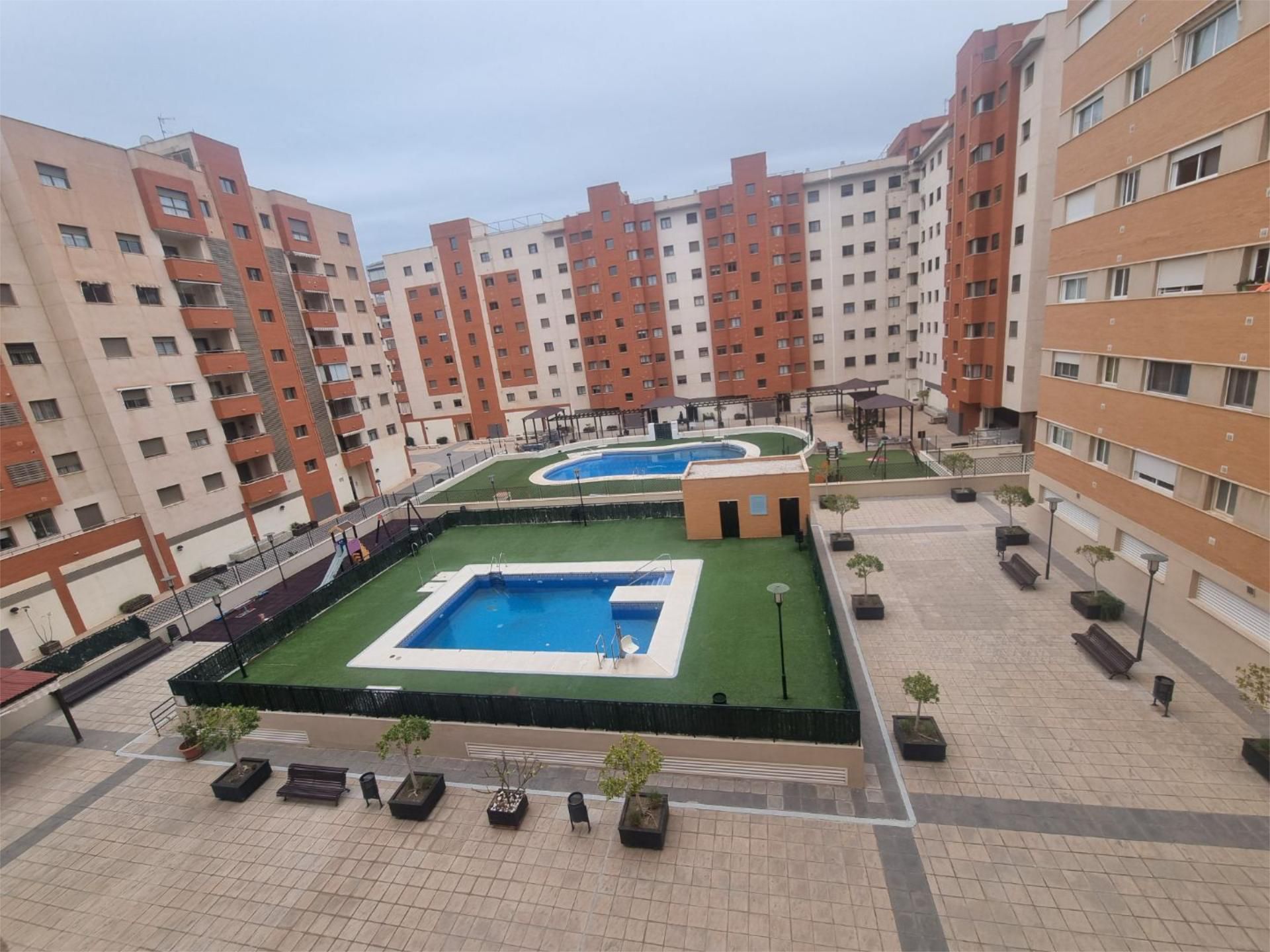 Swimming pool of Flat for sale in Málaga Capital  with Air Conditioner, Private garden and Parquet flooring