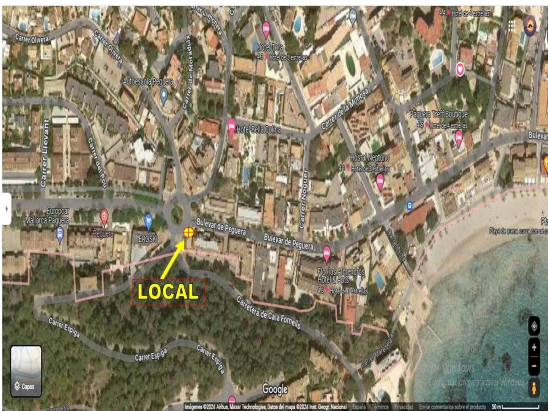 Vista exterior de Local de lloguer en Calvià amb Aire condicionat, Calefacció i Moblat