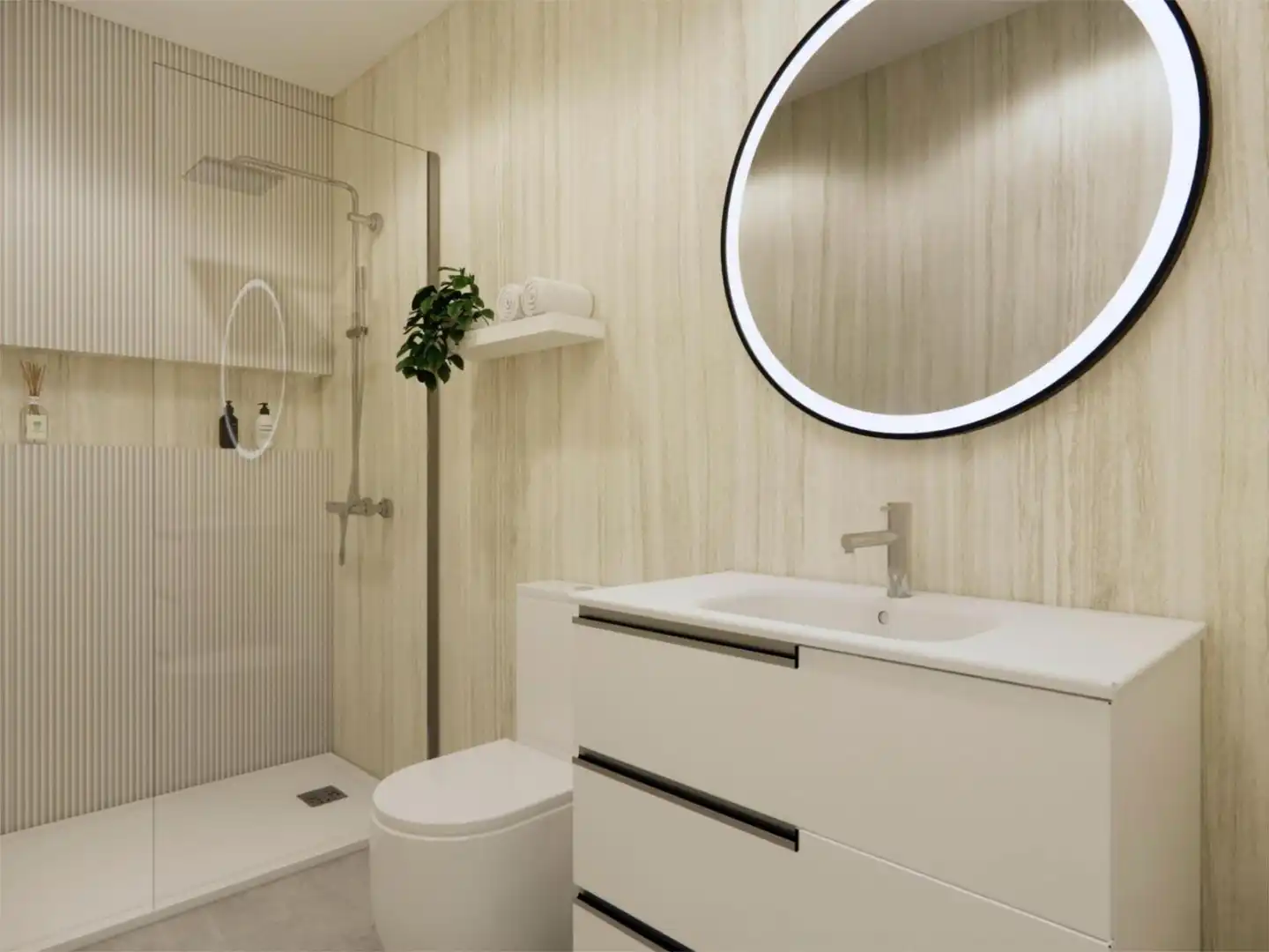 Apartamento en venta en Calle Safantía, 19, San Francisco Javier - Argana Baja Baño de Apartamento en venta en Arrecife con Trastero y Parking comunitario