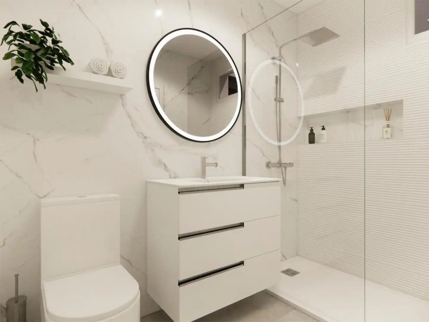 Apartamento en venta en Calle Safantía, 19, San Francisco Javier - Argana Baja Baño de Apartamento en venta en Arrecife con Trastero y Parking comunitario