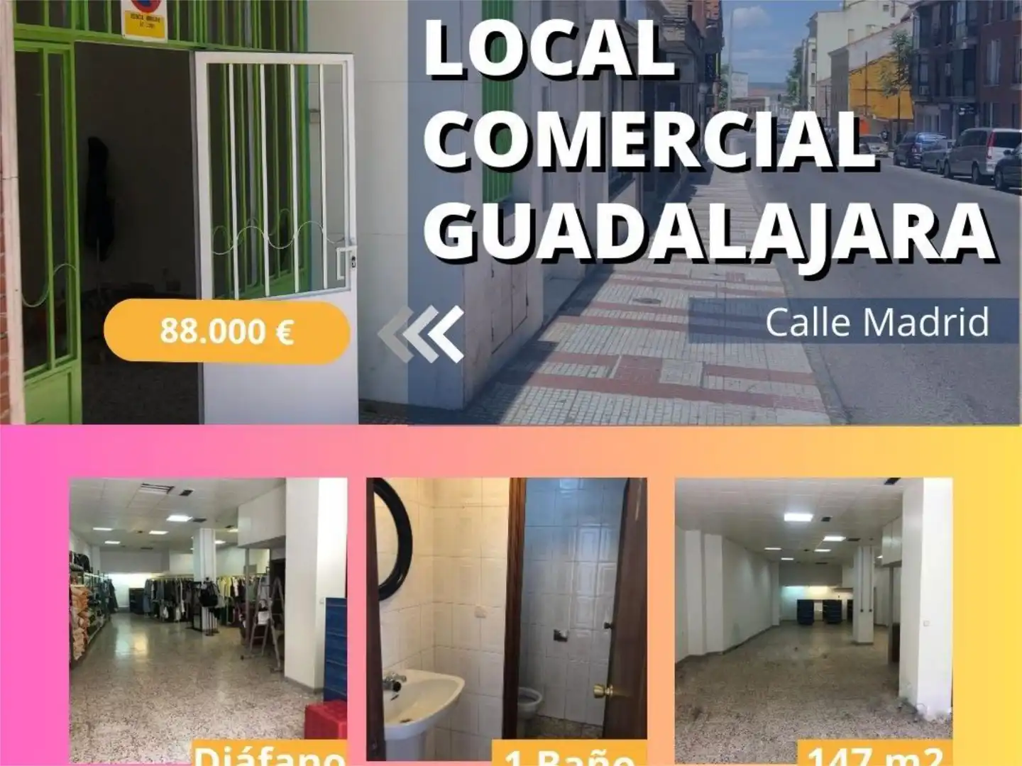 Local en venta en Calle Madrid, 9, Casco Histórico Vista exterior de Local en venta en Guadalajara con Aire acondicionado y Calefacción
