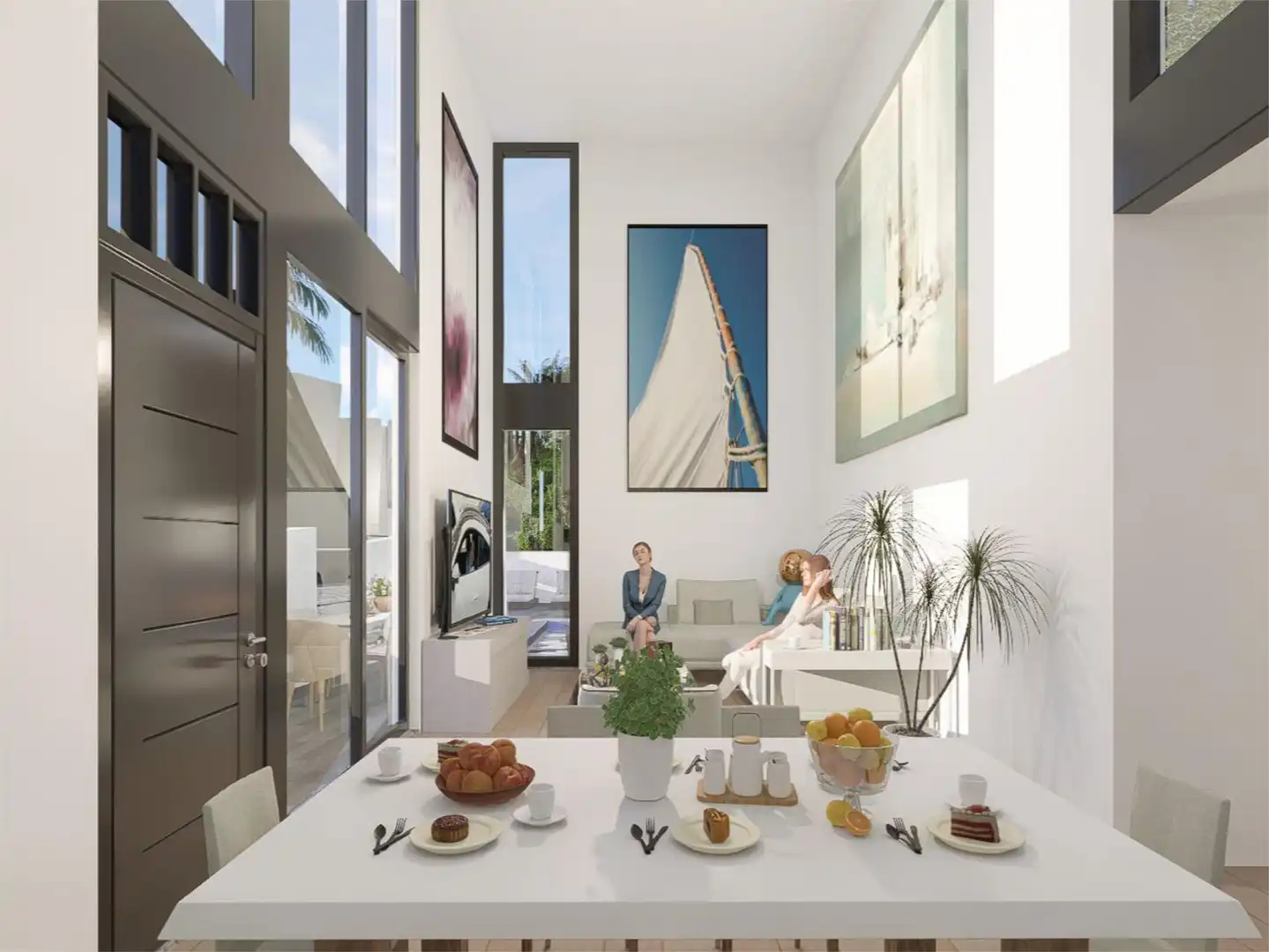 Flat for sale in Avenida Los Mangos, 40, Urbanización Santa Rosa Living room of Flat for sale in Torrox with Air Conditioner, Terrace and Swimming Pool
