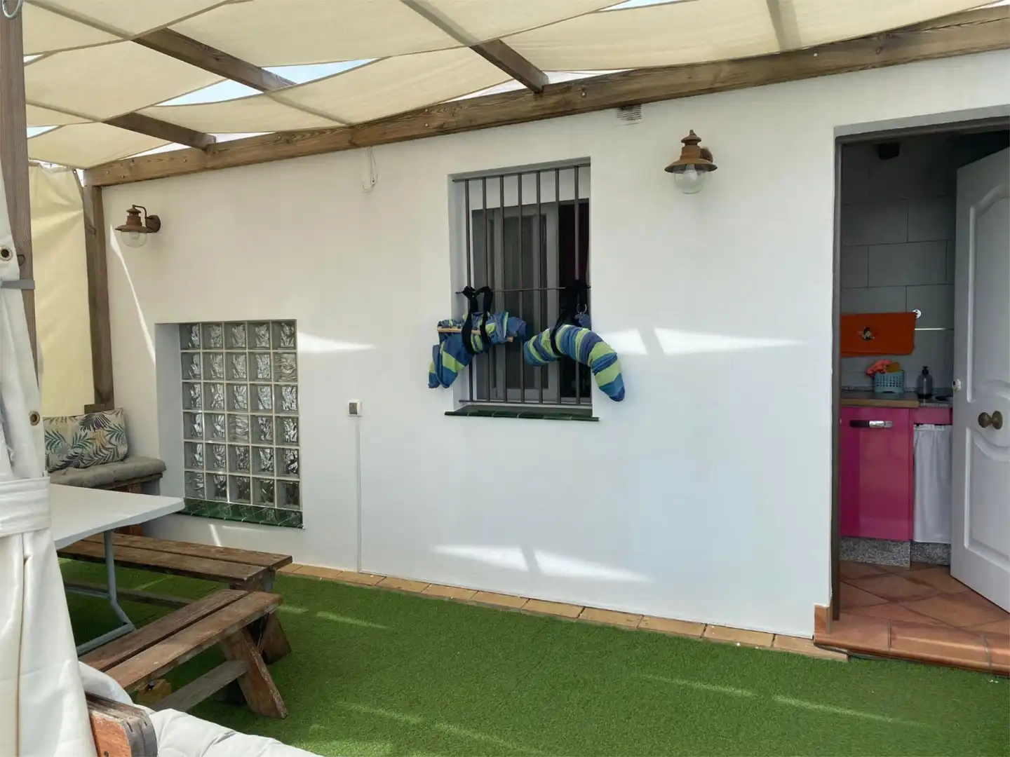 Terrassa de Casa adosada en venda en Chiclana de la Frontera amb Aire condicionat