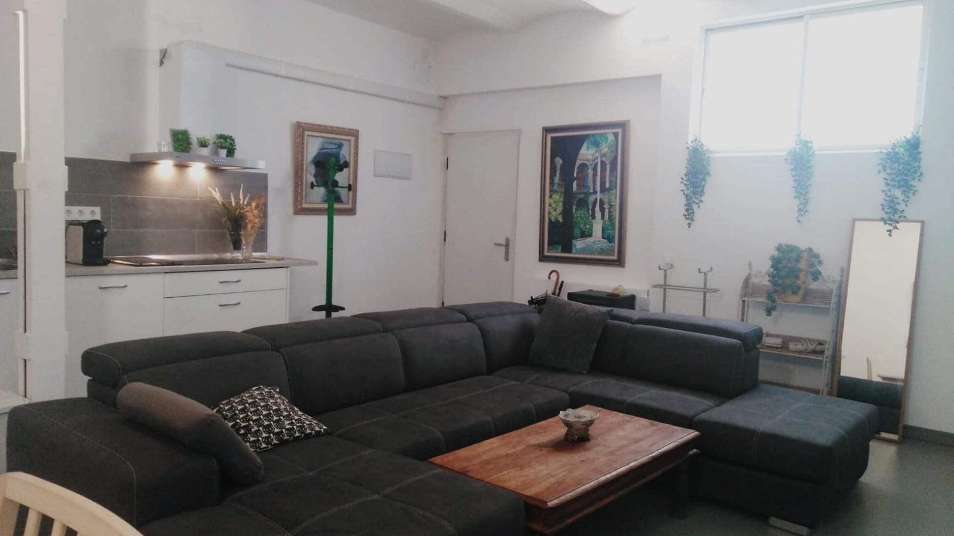 Living room of Flat to rent in  Madrid Capital  with Air Conditioner, Heating and Furnished