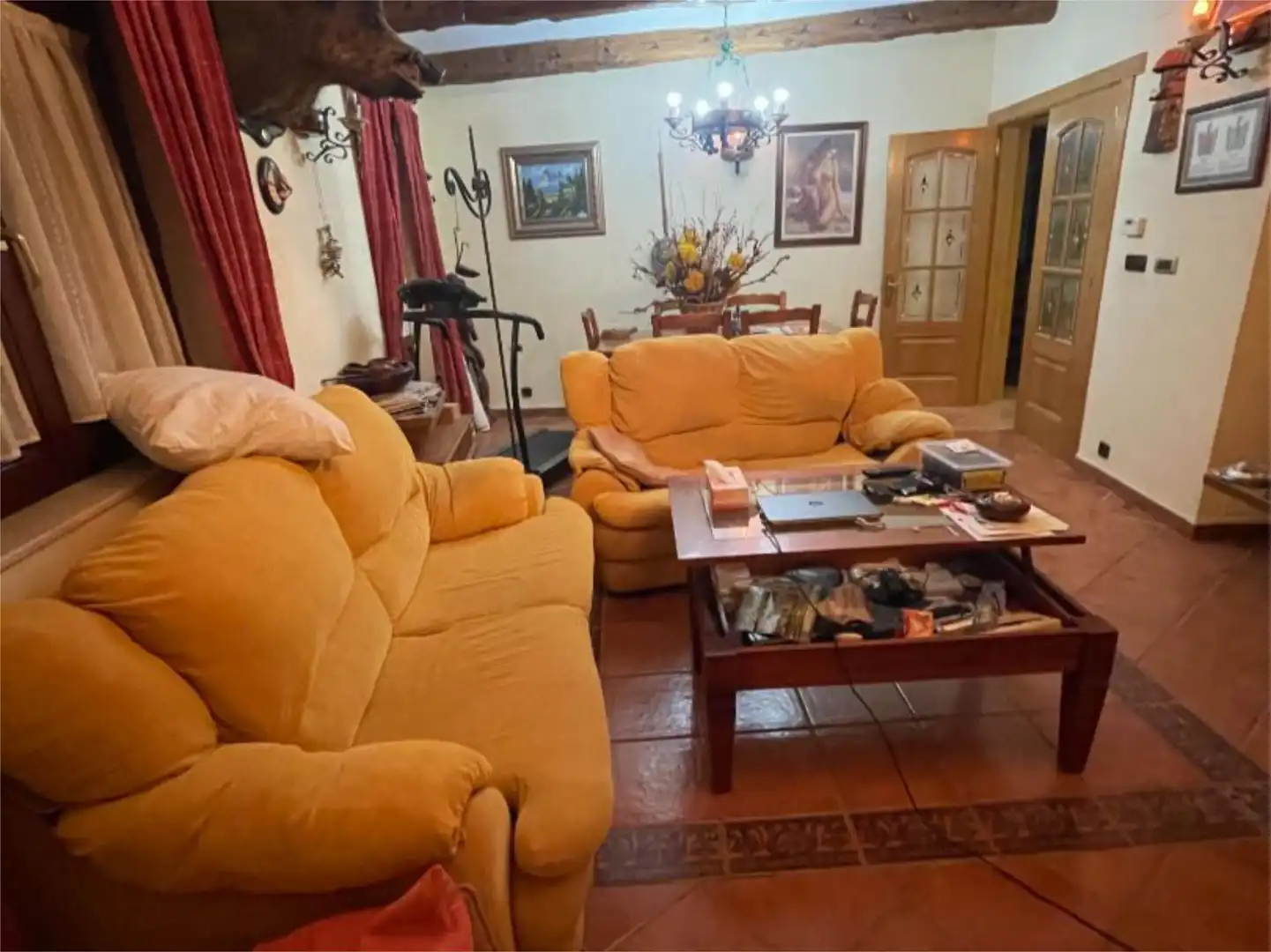 Wohnzimmer von Wohnung zum Verkauf in Herrera de Pisuerga mit Balkon