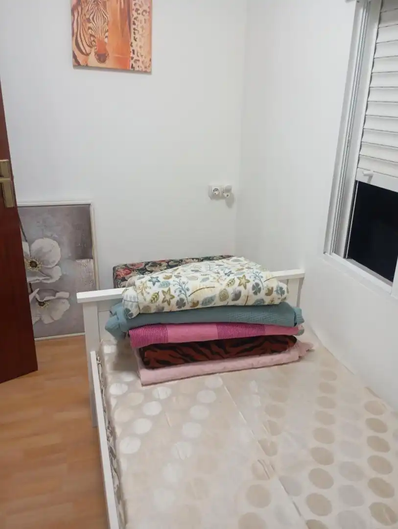 Bedroom of Flat for share in Santa Coloma de Gramenet  with Parquet flooring, Oven and Washing machine