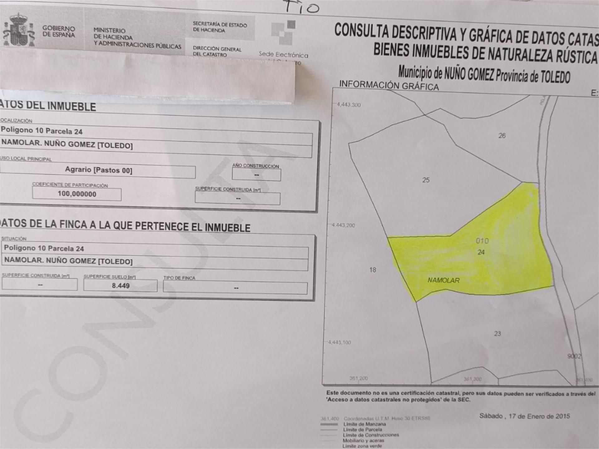 No Urbanitzable en venda en Nuño Gómez
