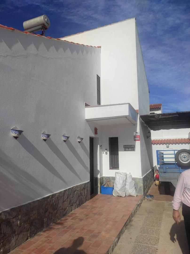 Exterior view of House or chalet for sale in El Real de la Jara  with Air Conditioner, Private garden and Parquet flooring