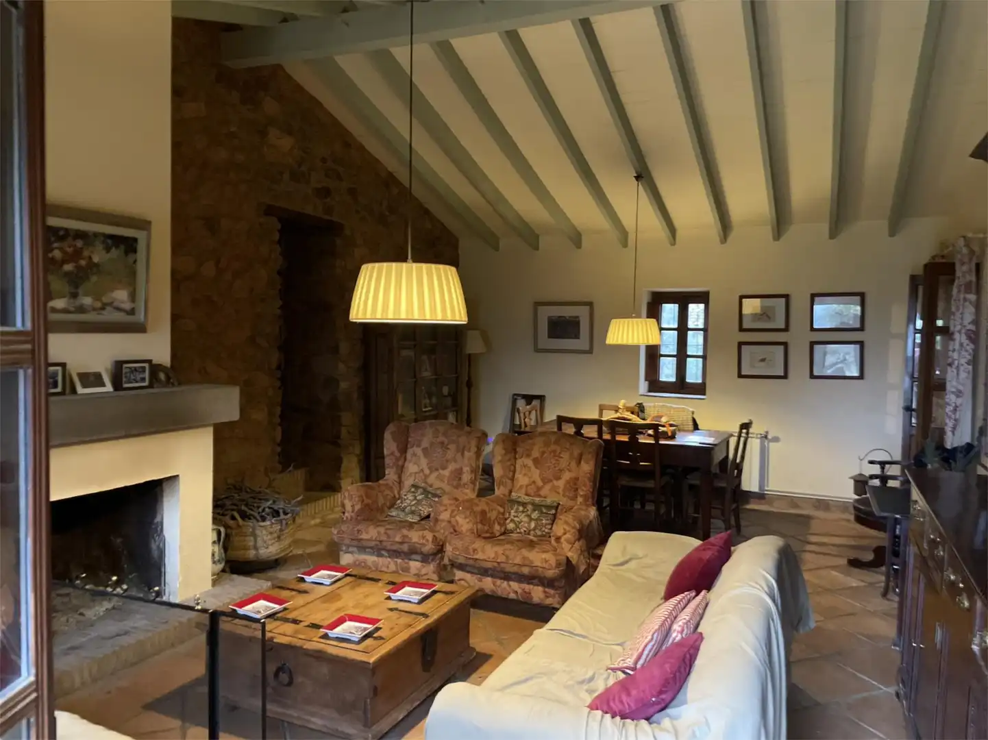 Finca rústica en venta en Zufre Sala de estar de Finca rústica en venta en Zufre con Calefacción, Jardín privado y Terraza