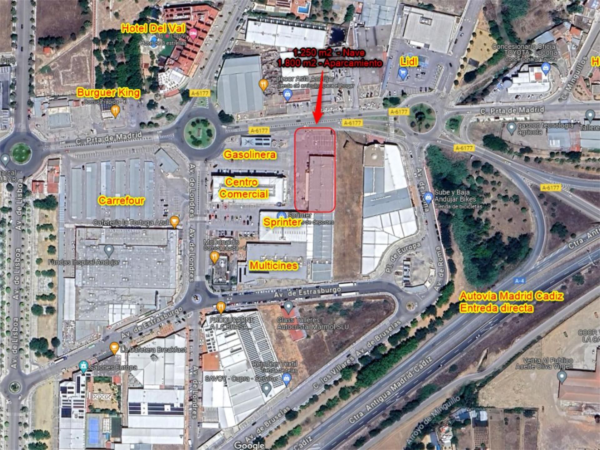 Exterior view of Industrial buildings to rent in Andújar