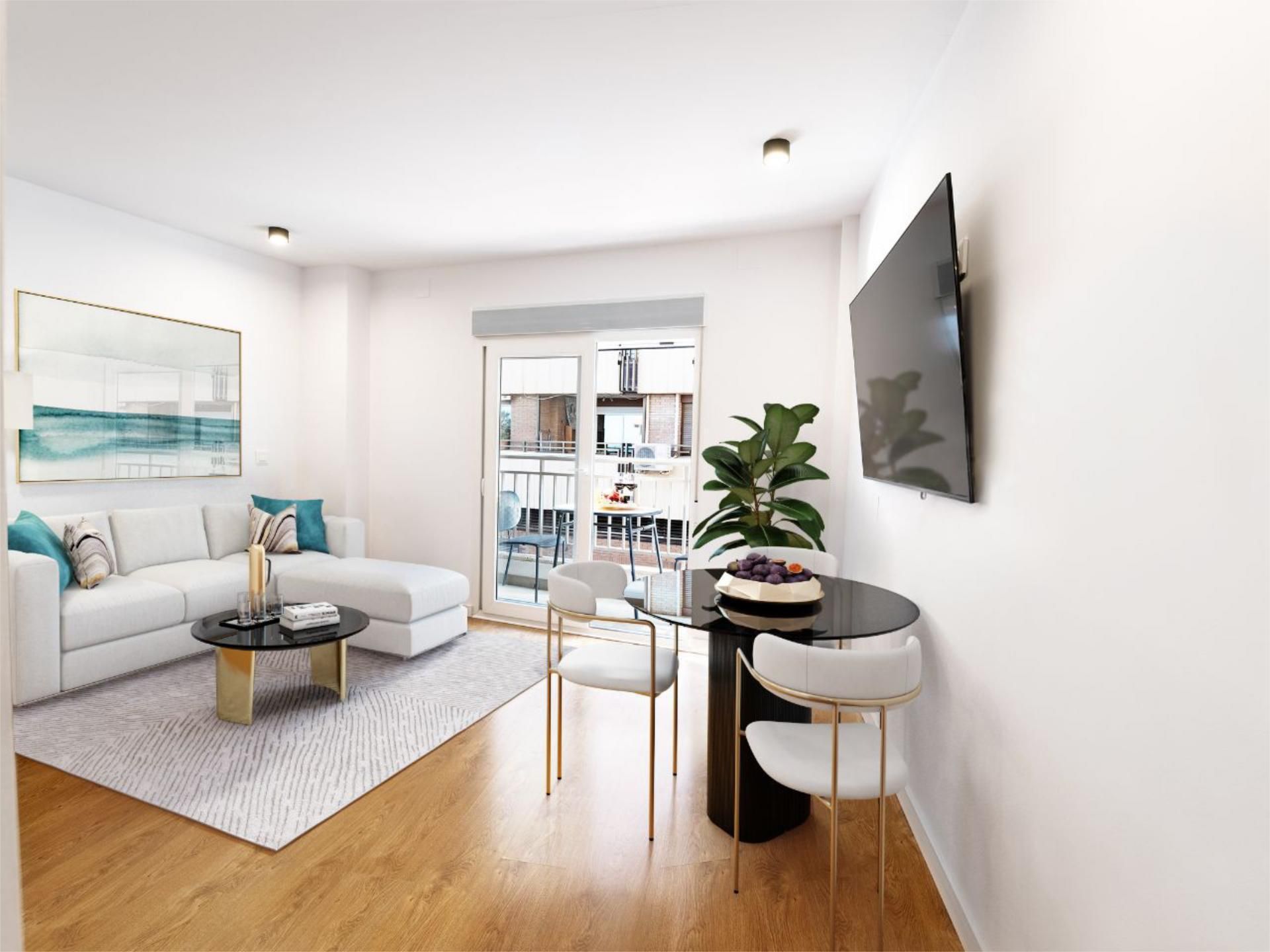 Living room of Flat for sale in Alicante / Alacant  with Parquet flooring, Furnished and Balcony