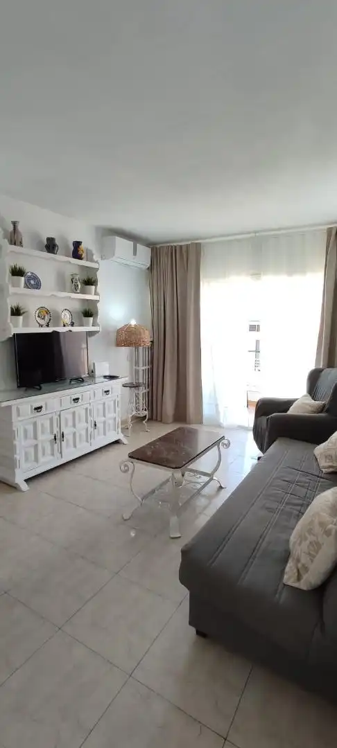 Wohnzimmer von Wohnungen zur Miete in Fuengirola mit Klimaanlage, Heizung und Terrasse