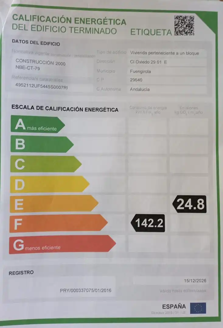 Parkplatz von Wohnungen zur Miete in Fuengirola mit Klimaanlage, Heizung und Terrasse