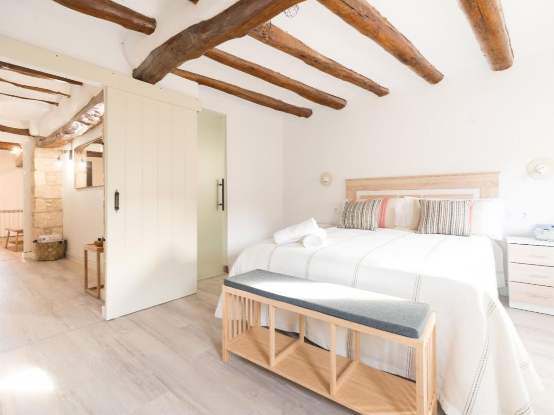 Bedroom of Single-family semi-detached for sale in Almatret  with Private garden, Parquet flooring and Terrace