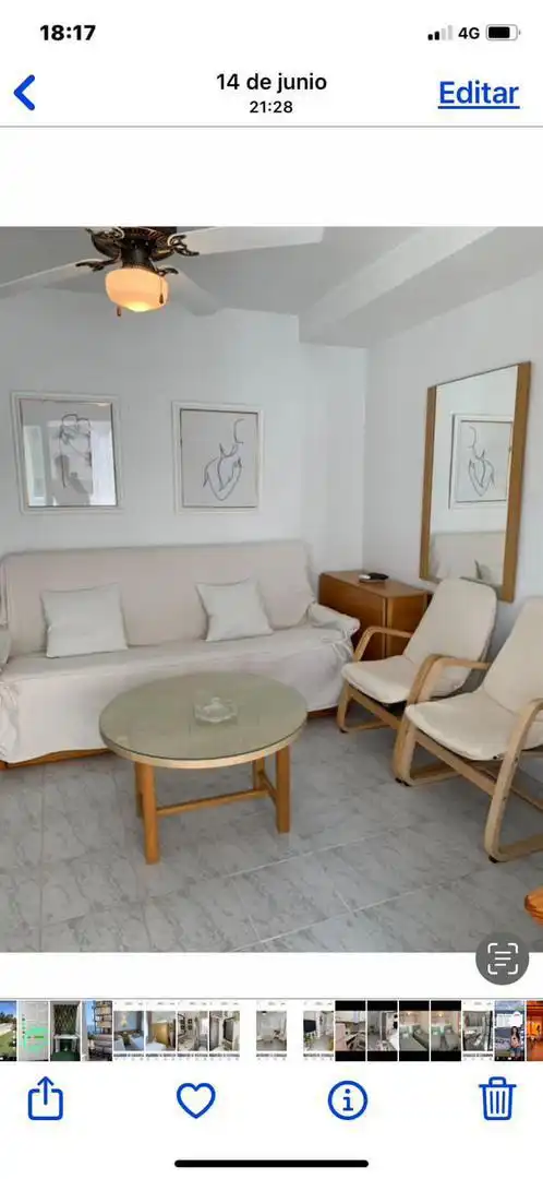 Sala de estar de Apartamento de alquiler en Benidorm con Aire acondicionado, Calefacción y Terraza