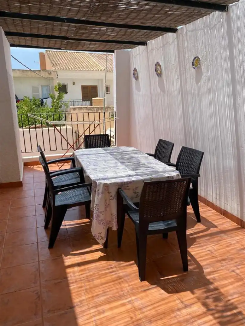 Einfamilien-Reihenhaus zur Miete in Calle Mar Cantábrico, 30, Bahia Terrasse von Einfamilien-Reihenhaus zur Miete in Mazarrón mit Klimaanlage, Privatgarten und Terrasse
