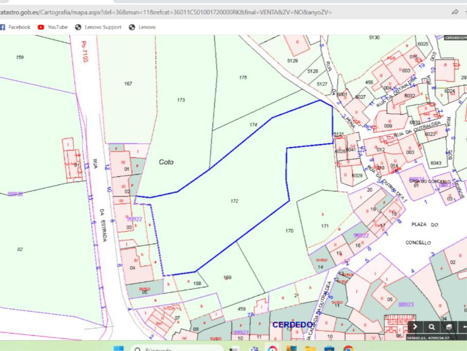Non-constructible Land for sale in Cerdedo
