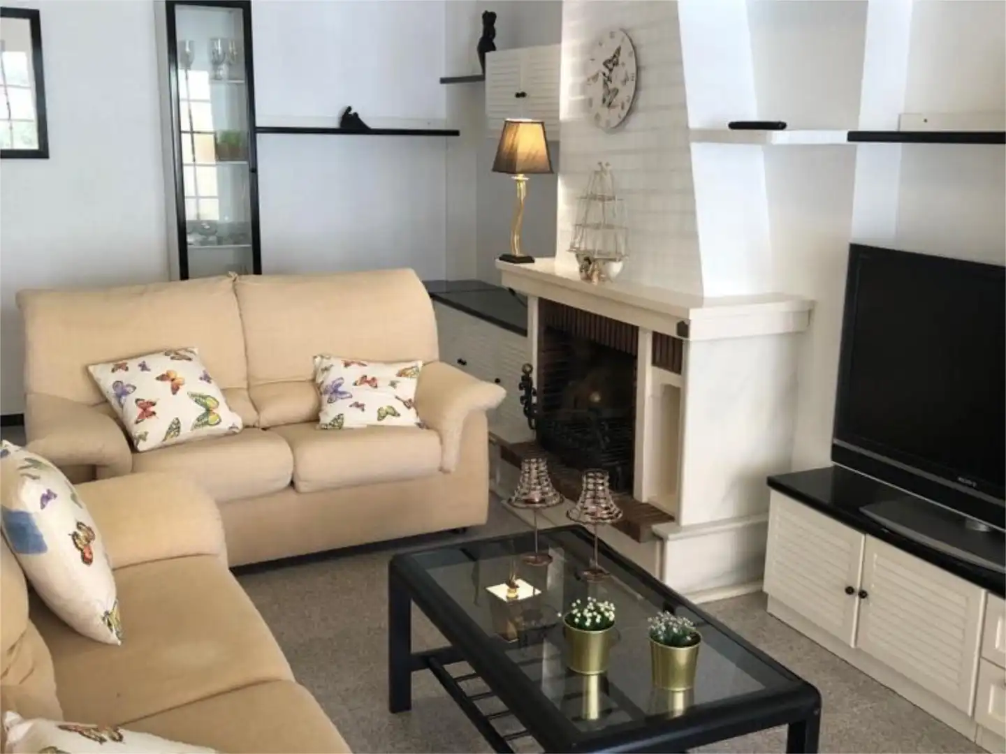 Dúplex en venta en Avinguda de Portugal, 28, Calas Santiago Bernabéu Sala de estar de Dúplex en venta en Santa Pola con Aire acondicionado, Jardín privado y Terraza