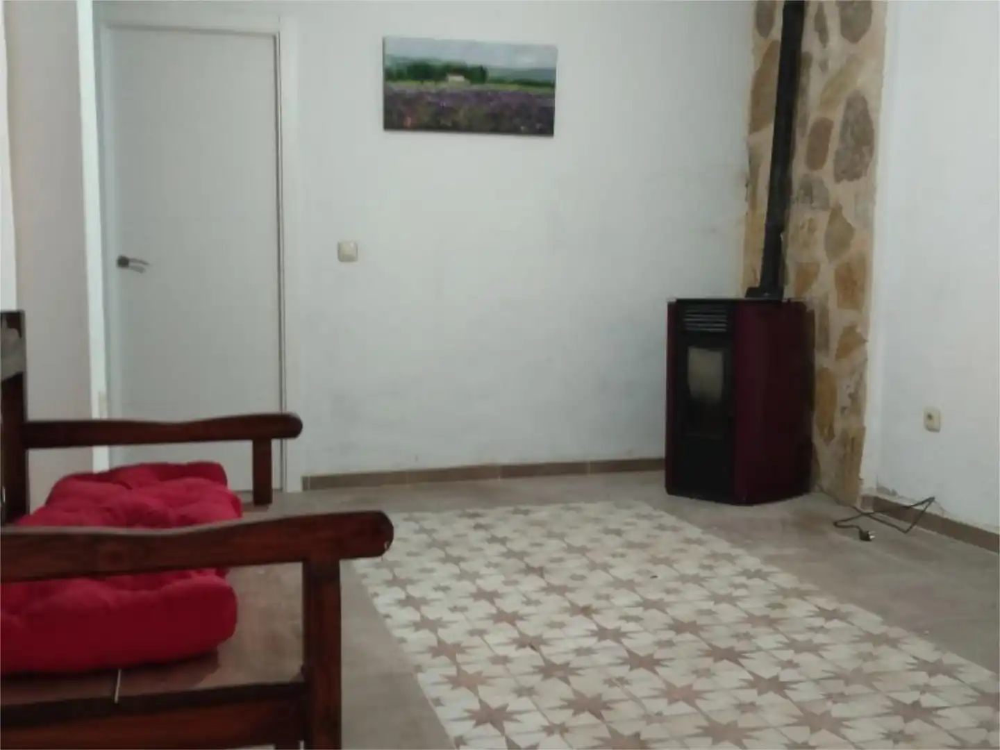Wohnzimmer von Einfamilien-Reihenhaus zum Verkauf in Santa María de los Llanos mit Privatgarten, Terrasse und Abstellraum