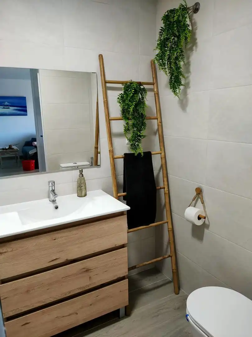 Piso de alquiler en Carrer Pau de Sant Leocadi, 34, Oliva Nova Baño de Piso de alquiler en Oliva con Aire acondicionado, Terraza y Horno