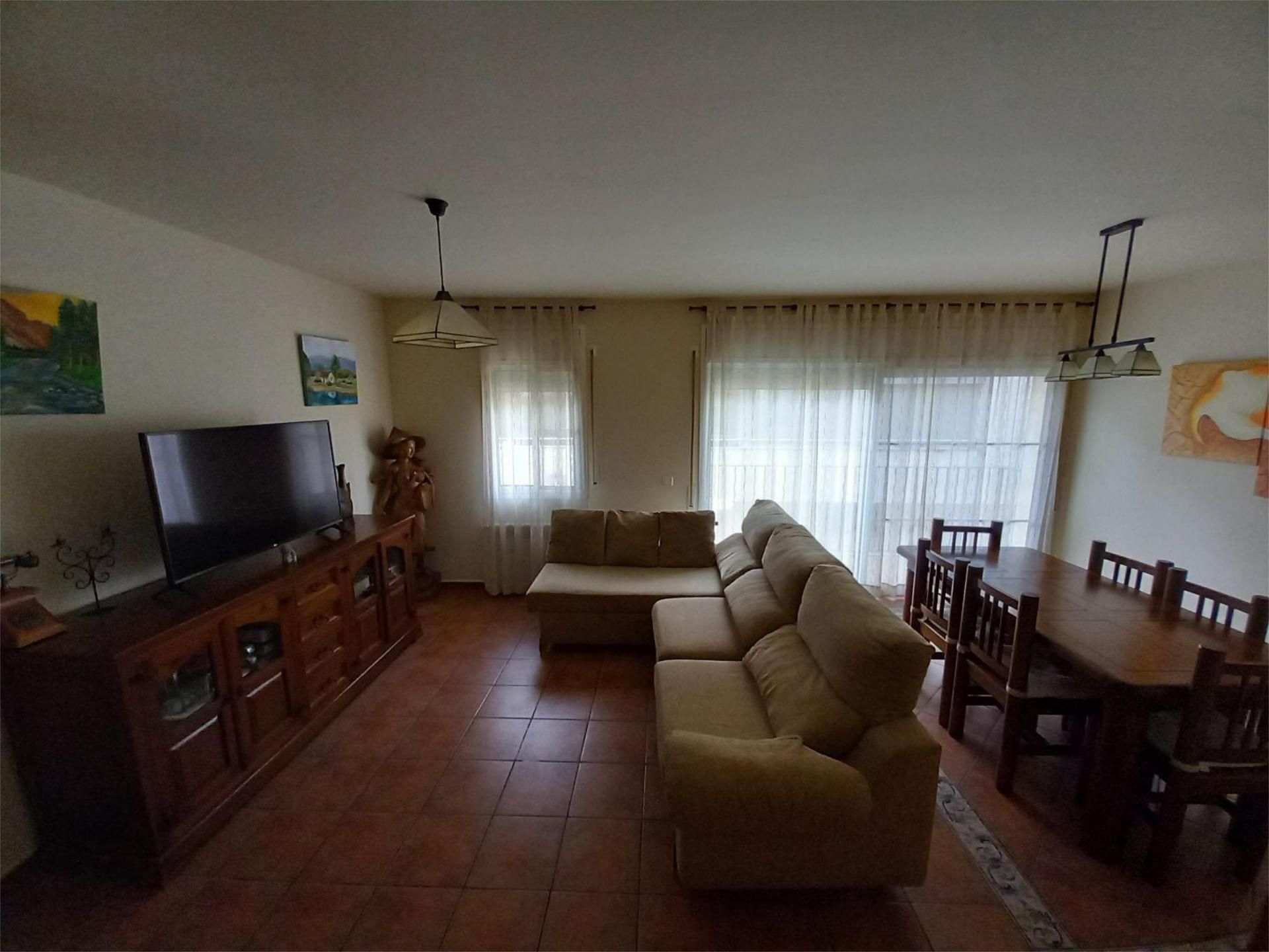 Living room of Single-family semi-detached for sale in Camarles  with Air Conditioner, Heating and Parquet flooring