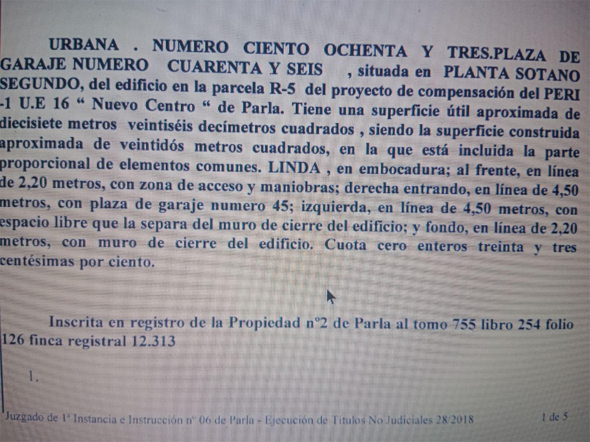 Garatge en venda en Parla