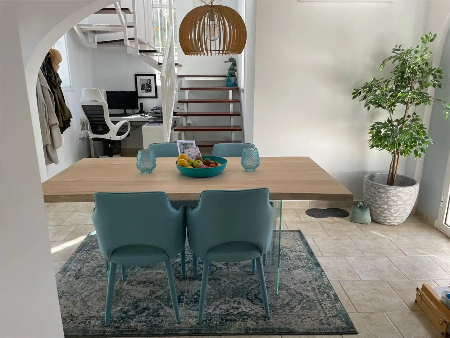 Dining room of Houses for sale in Mijas  with Air Conditioner, Terrace and Swimming Pool