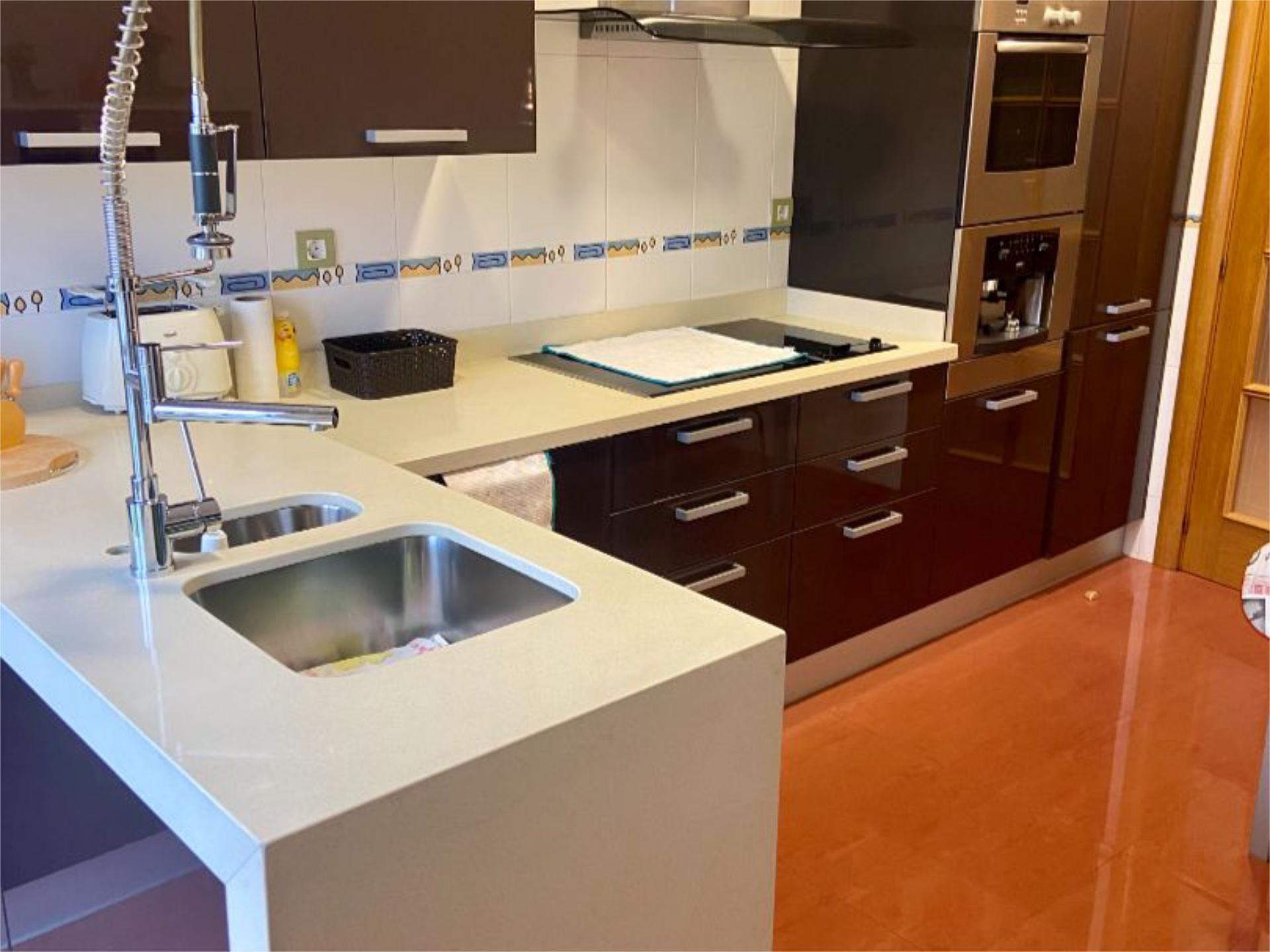 Kitchen of Flat for sale in Lugo Capital  with Heating, Terrace and Storage room