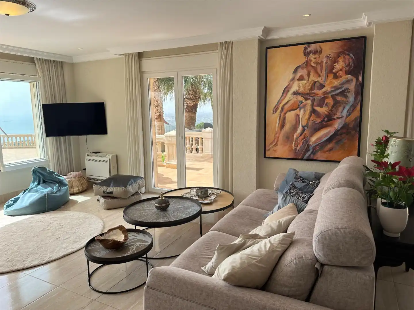 Casa o chalet de alquiler en Calle Costa Brava, 29, Altea la Vella Sala de estar de Casa o chalet de alquiler en Altea con Aire acondicionado, Calefacción y Jardín privado