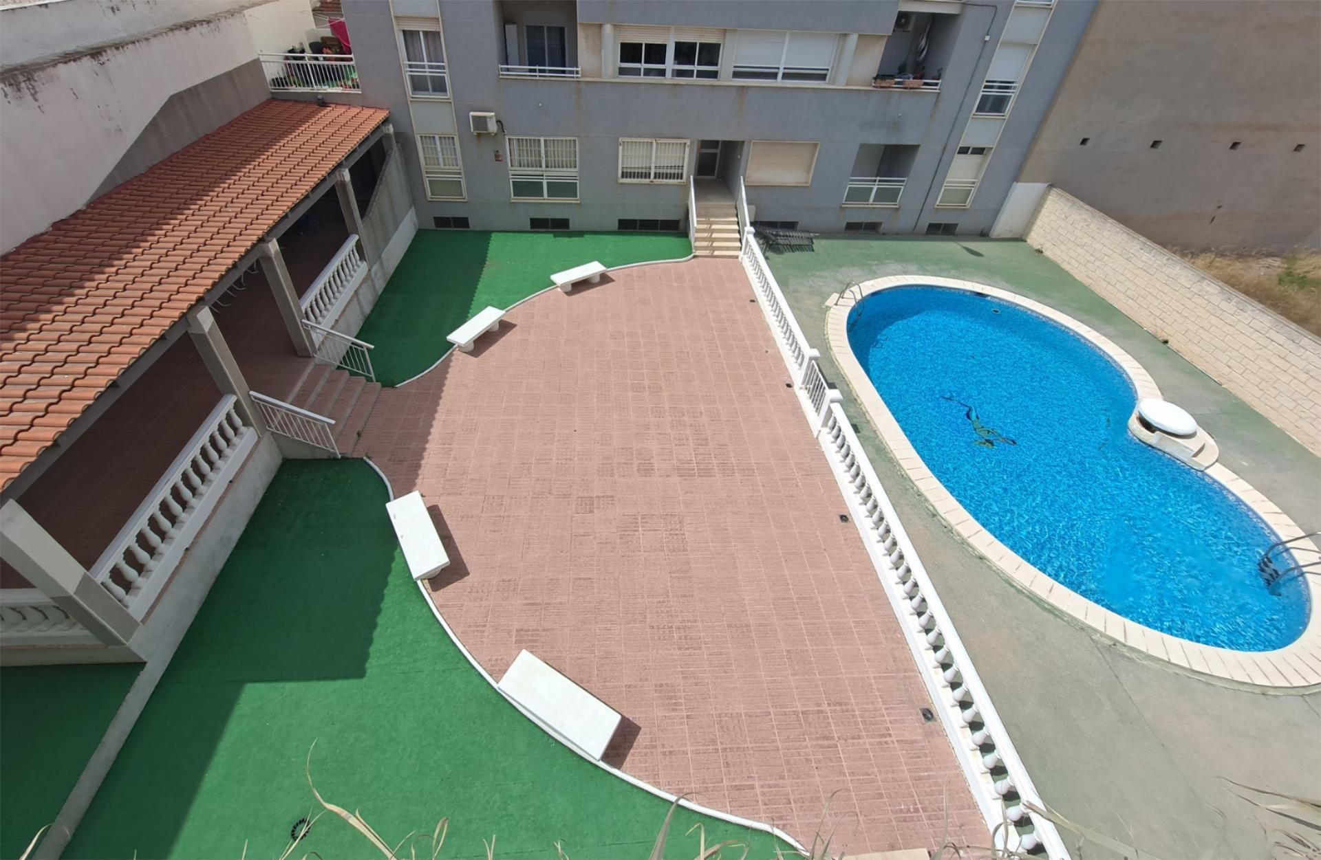 Swimming pool of Flat for sale in Aspe  with Air Conditioner, Heating and Terrace