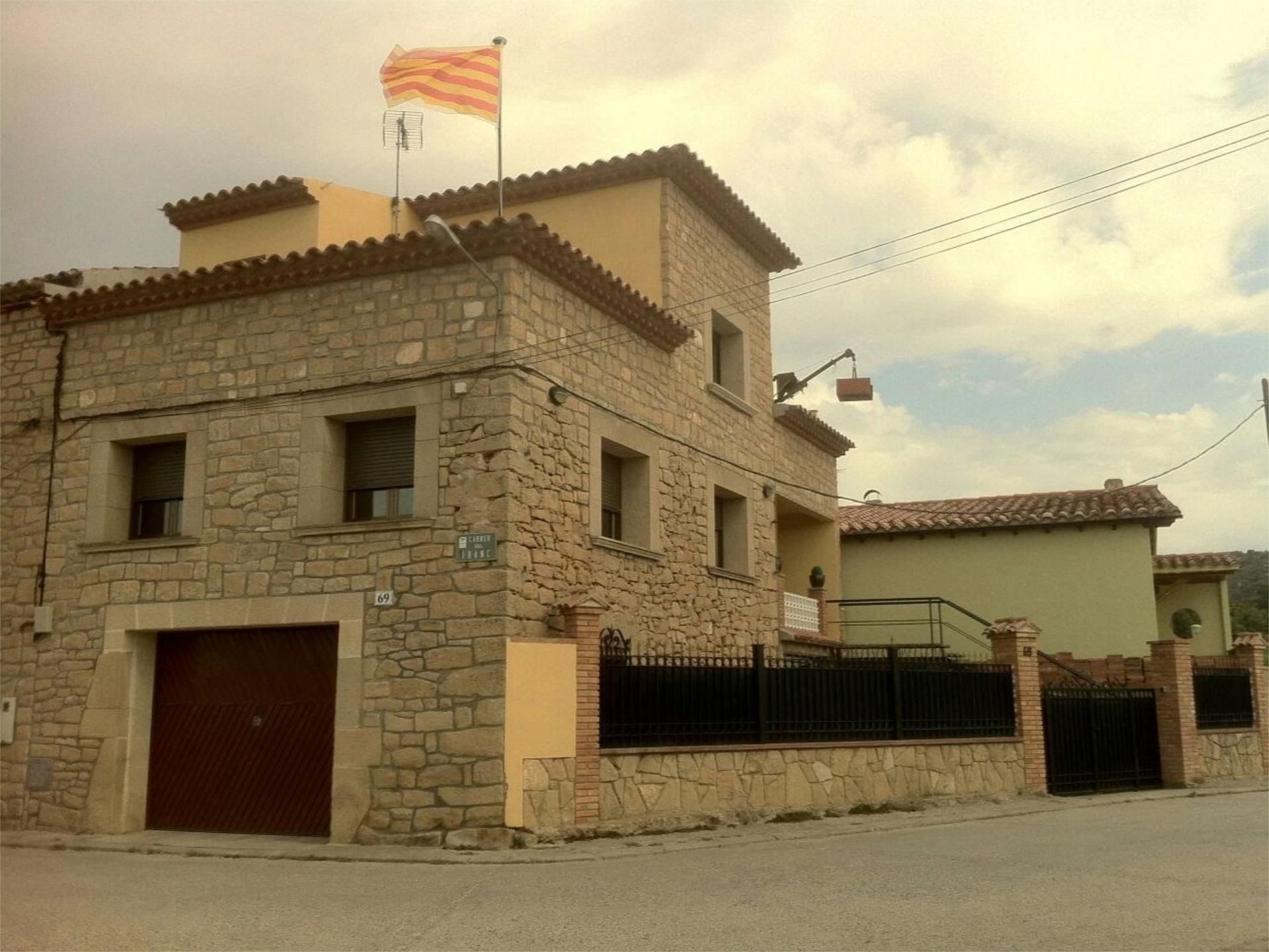 Exterior view of Country house for sale in La Pobla de Cérvoles  with Air Conditioner and Terrace