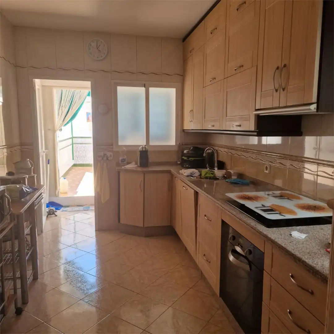 Kitchen of Flat for sale in Almendralejo  with Terrace, Furnished and Oven