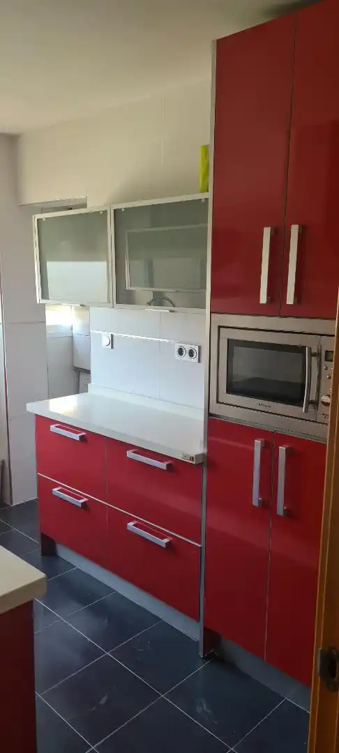 Kitchen of Flat for rent in Granada  with Air Conditioner, Private garden and Furnished