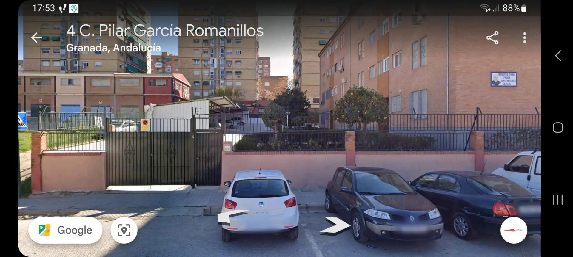 Parking of Flat for rent in Granada  with Air Conditioner, Private garden and Furnished