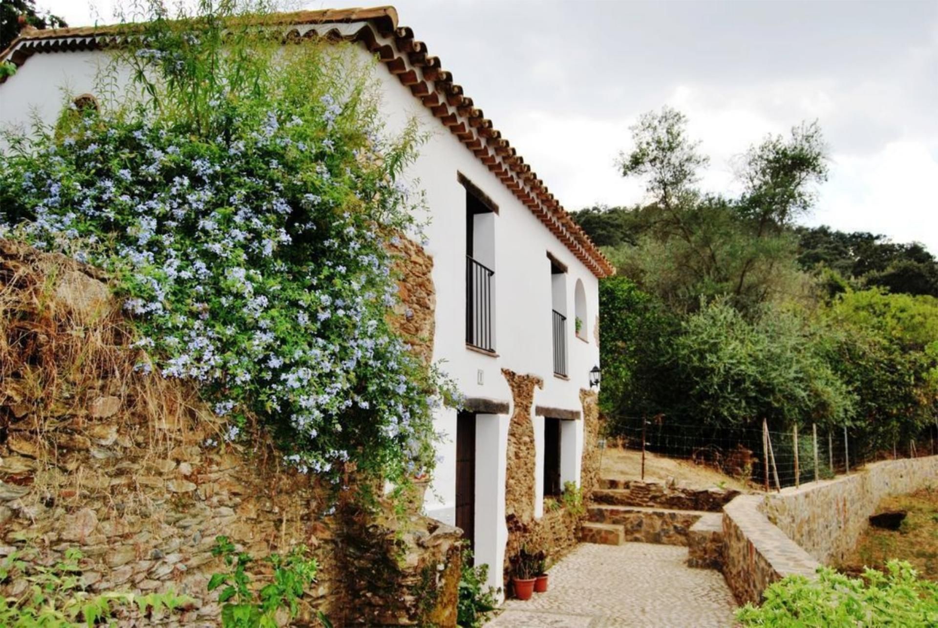 Exterior view of Country house for sale in Aracena  with Air Conditioner, Terrace and Swimming Pool